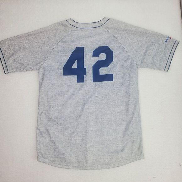 Dodgers Jackie Robinson Replica Jersey Button Up Tshirt Size XLarge - Picture 8 of 17